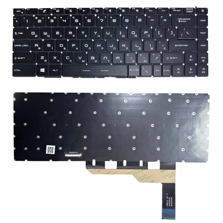 Клавіатура MSI GE66, GE66 Raider 10SF, GS66 Stealth 10SE, MS-16V1